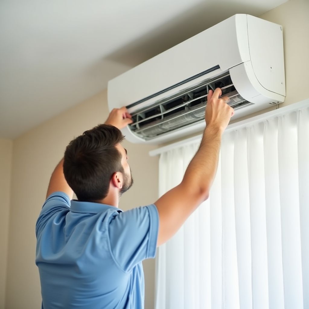 Basis-Reinigung einer Klimaanlage